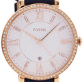 Fossil Jacqueline White Dial Blue Leather Strap Watch for Women - ES4291