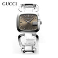 Gucci G Quartz Brown Dial Silver Steel Strap Watch For Women - YA125402