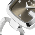 Gucci G-Gucci Quartz Brown Dial Silver Steel Strap Watch For Women - YA125503