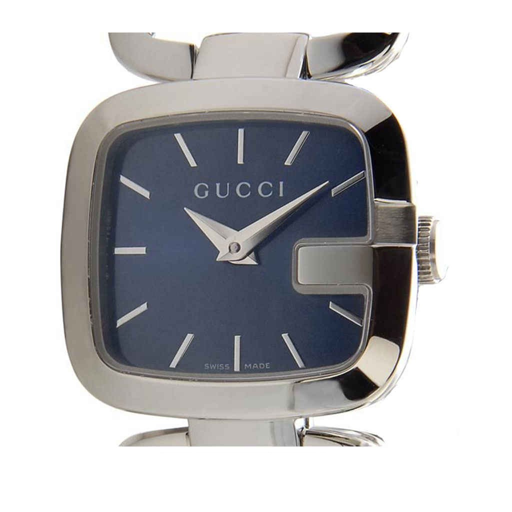 Gucci G Ladies Quartz Blue Dial Silver Steel Strap Watch For Women - YA125508