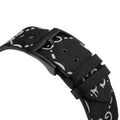 Gucci G Timeless Ghost Motif Black Dial Black Rubber Strap Watch For Men - YA1264018