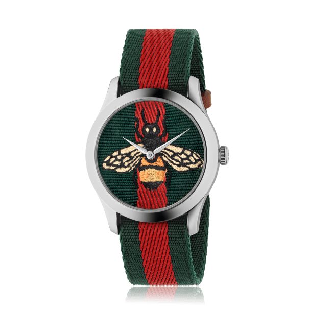 Gucci Le Marche des Merveilles Quartz Two Tone Dial Two Tone Nylon Strap Unisex Watch - YA1264060