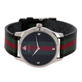 Gucci G Timeless Quartz Black Dial Black Leather Strap Watch For Men - YA1264079