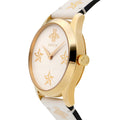 Gucci G Timeless White Dial White Leather Strap Watch For Women - YA1264096