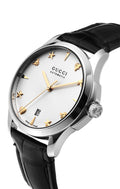 Gucci G Timeless Automatic Black Leather Unisex Watch - YA126468