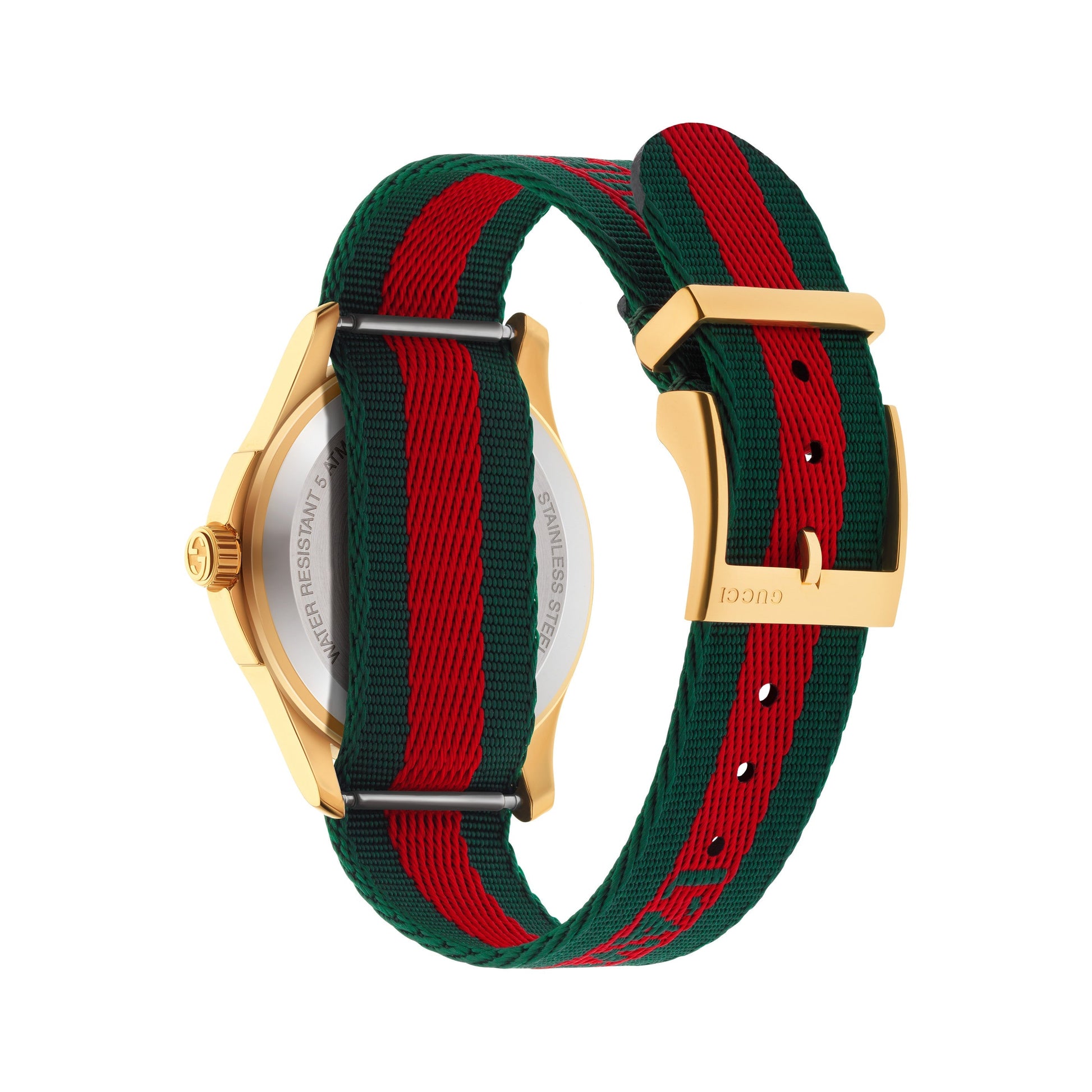 Gucci Le Marche des Merveilles Bee Motif Two Tone Dial Two Tone NATO Strap Unisex Watch - YA126487