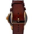 Gucci Le Marché Des Merveilles Tiger Green Red Dial Brown Leather Strap Unisex Watch - YA126497