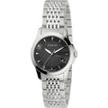 Gucci G Timeless Quartz Black Dial Silver Steel Strap Watch For Women - YA126502