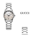 Gucci G Timeless Silver Stainless Steel Mother of Pearl Dial Quartz Watch For Women - YA126542