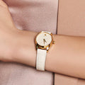 Gucci G Timeless Quartz Beige Dial Beige Leather Strap Watch For Women - YA126580A