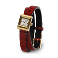 Gucci G Frame Red Leather Strap Watch For Women - YA128524