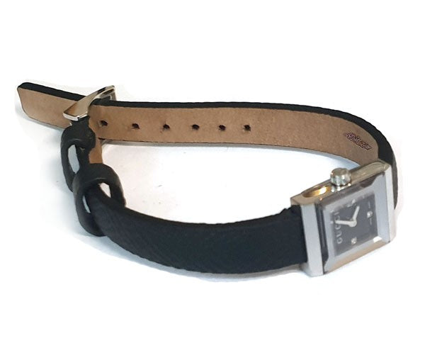Gucci G-Frame Black Leather Watch For Women - YA128526