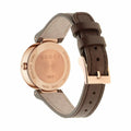 Gucci Interlocking Mother of Pearl Dial Brown Leather Strap Watch For Women - YA133516