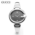 Gucci Guccissima Analog Black Dial Silver Steel Strap Watch For Women - YA134301