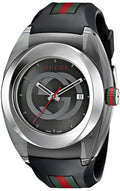 Gucci Sync XXL Quartz Black Dial Black Rubber Strap Watch For Men - YA137101