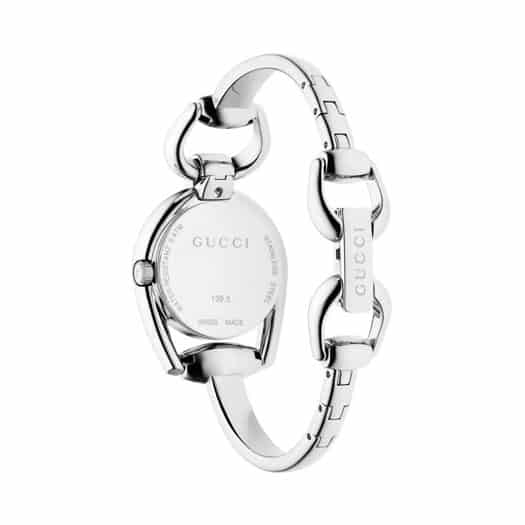 Gucci Horsebit Collection Diamonds Mother of Pearl White Dial Silver Steel Strap Watch For Women - YA139504