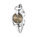 Gucci Horsebit Quartz Brown Dial Silver Steel Strap Watch For Women - YA139501