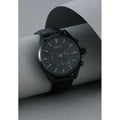 Hugo Boss Champion Black Dial Black Leather Strap Watch for Men - 1513880