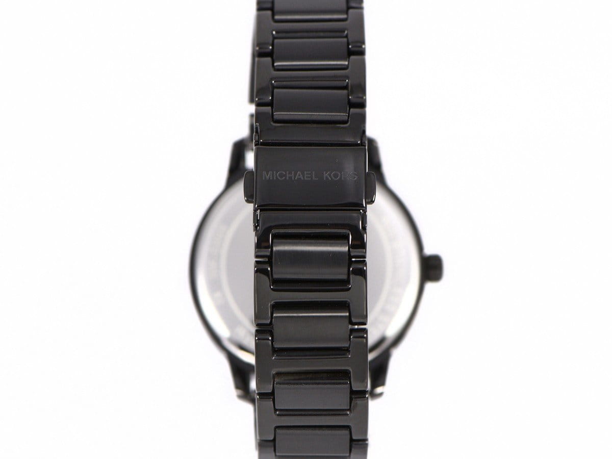 Michael Kors Kinley Silver Dial Black Steel Strap Watch for Women - MK5999