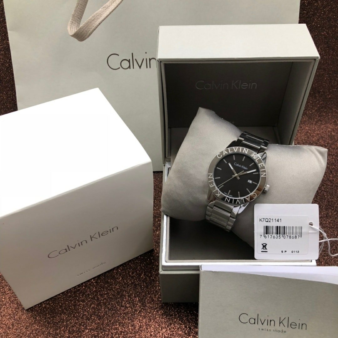 Calvin Klein City Black Dial Silver Steel Strap Watch for Men - K7Q21141