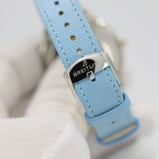 Breitling Superocean Heritage '57 Pastel Paradise Blue Dial Blue Leather Strap Watch for Women - A10340161C1X1