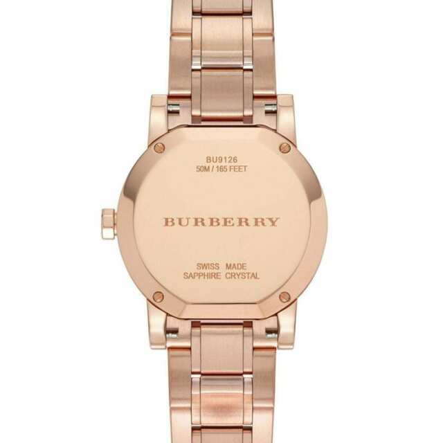 Burberry The City Diamonds Rose Gold Dial Rose Gold Steel Watch for Women - BU9126