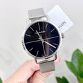 Calvin Klein Even Black Dial Silver Mesh Bracelet Watch for Women - K7B21121