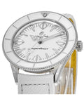 Breitling Superocean Heritage '57 Pastel Paradise White Dial White Leather Strap Watch for Women - A10340A71A1X1