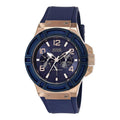 Guess Rigor Blue & Gold Dial Blue Silicone Strap Watch For Men - W0247G3