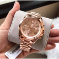 Michael Kors Bradshaw Rose Gold Dial Rose Gold Steel Strap Watch for Women - MK5503