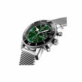 Breitling Superocean Heritage Chronograph 44 Green Dial Silver Mesh Bracelet Watch for Men - A13313121L1A1