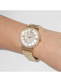 Michael Kors Catlin Mother of Pearl Dial Gold Steel Strap Watch for Women - MK3332