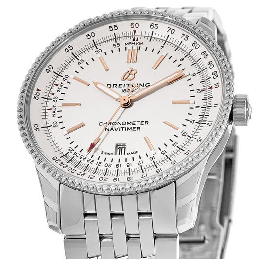 Breitling Navitimer Automatic 41mm White Dial Stainless Steel Mens Watch - A17326211G1A1