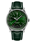 Breitling Navitimer Automatic 41mm Green Dial Green Leather Strap Watch for Men - A17326361L1P1