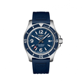 Breitling Superocean 44mm Automatic Blue Dial Blue Rubber Strap Watch for Men - A17367D81C1S2