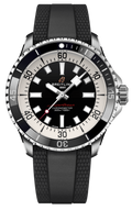 Breitling Superocean Automatic 42 Black Dial Black Rubber Strap Watch for Men - A17375211B1S1