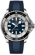 Breitling Superocean Automatic 44 Blue Dial Blue Rubber Strap Watch for Men - A17376211C1S1