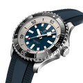 Breitling Superocean Automatic 44 Blue Dial Blue Rubber Strap Watch for Men - A17376211C1S1