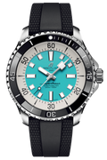 Breitling Superocean Automatic 44 Turquoise Dial Black Rubber Strap Watch for Men - A17376211L2S1