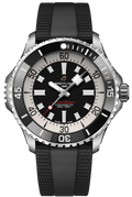 Breitling Superocean Automatic 46 Black Dial Black Rubber Strap Watch for Men - A17378211B1S1