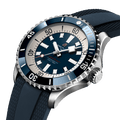 Breitling Superocean Automatic 46 Blue Dial Blue Rubber Strap Watch for Men - A17378E71C1S1