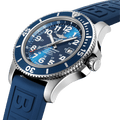 Breitling Superocean 44mm Automatic Blue Dial Blue Rubber Strap Watch for Men - A17367D81C1S2