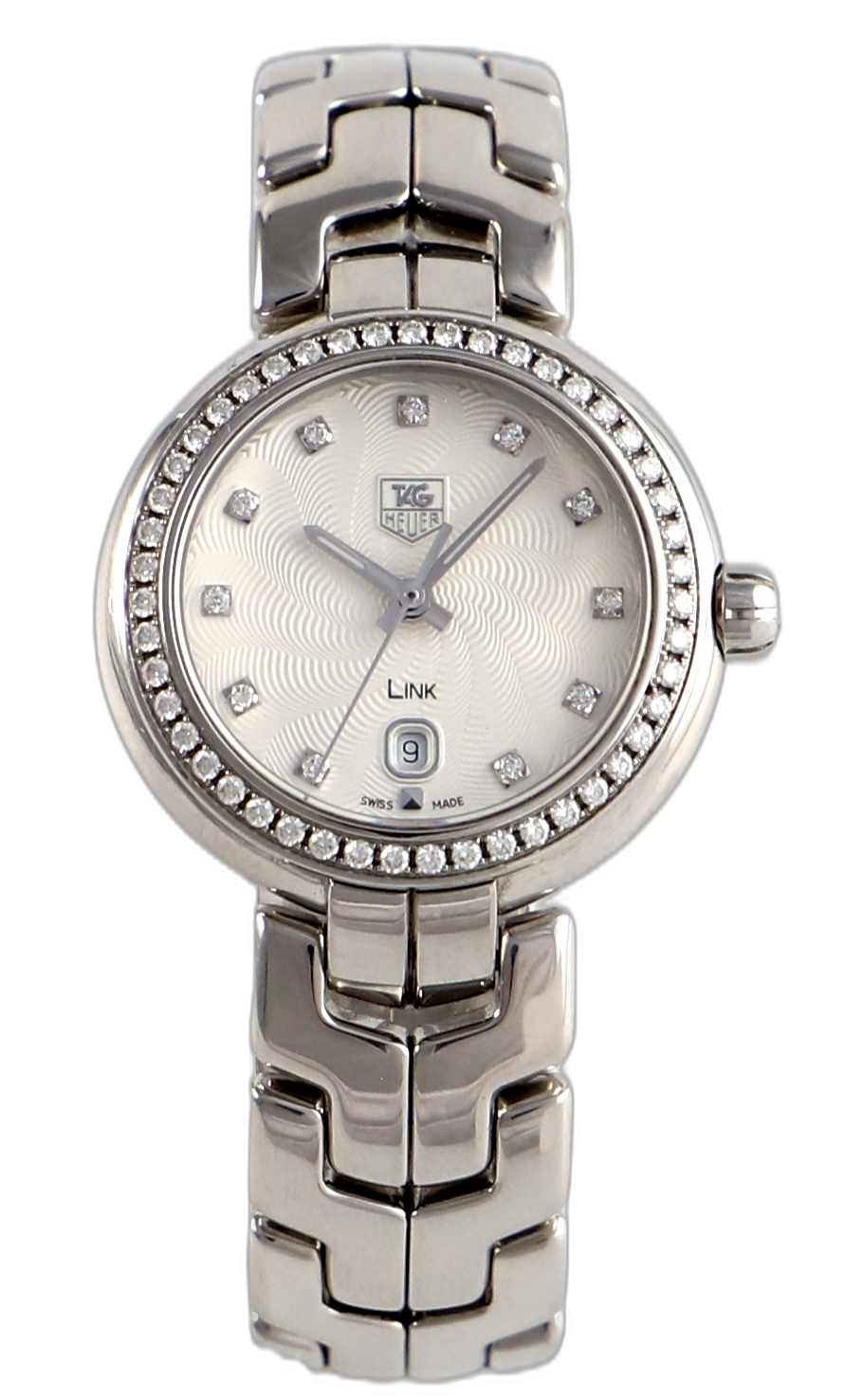 Tag Heuer Link Diamonds Silver Dial Silver Steel Strap Watch for Women - WAT1414.BA0954