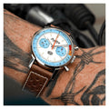 Breitling Top Time Deus Limited Edition White Dial Brown Leather Strap Watch for Men - A233112A1A1X1