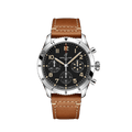 Breitling Avi Chronograph 42 P-51 Mustang Black Dial Brown Leather Strap Watch for Men - A233803A1B1X1