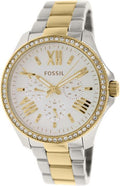 Fossil Cecile White Dial Two Tone Steel Strap Watch for Women - AM4543