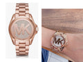 Michael Kors Bradshaw Rose Gold Dial Rose Gold Steel Strap Watch for Women - MK6437