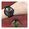 Calvin Klein Boost Black Dial Black Leather Strap Watch for Men - K7Y214CY