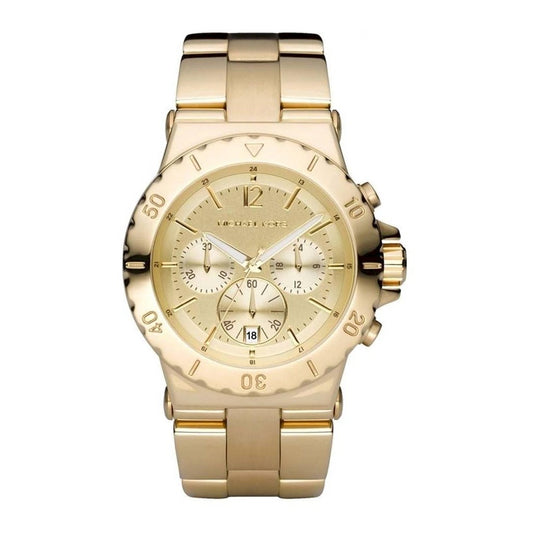 Michael Kors Dylan Gold Dial Gold Steel Strap Watch for Women - MK5313