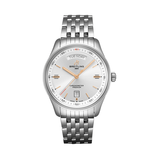 Breitling Premier Automatic Day & Date 40mm Stainless Steel Mens Watch - A45340211G1A1